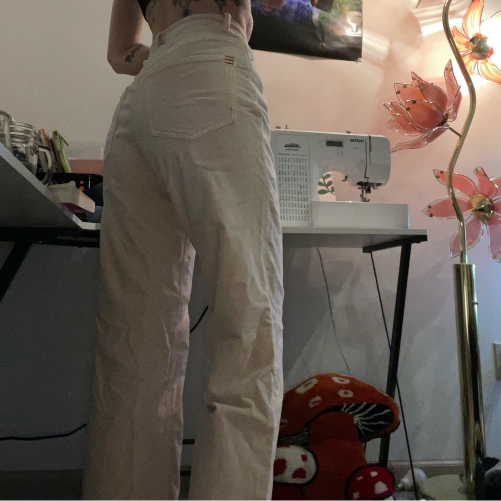 Urban Outfitters BDG Cream Corduroy Mom Jean